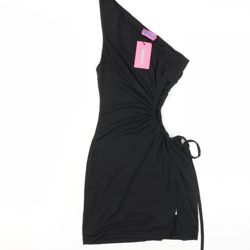 Edikted Women's Black Asymmetric One-Shoulder Dress