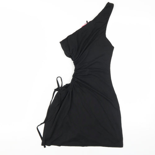 Edikted Women's Black Asymmetric One-Shoulder Dress