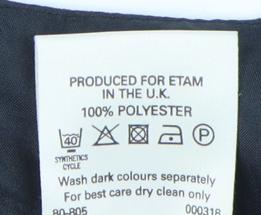 Etam Women's Black Midi Sheath Dress Size 14