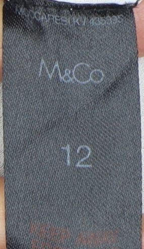 M&Co Women's Multicoloured Floral Sheath Dress Size 12