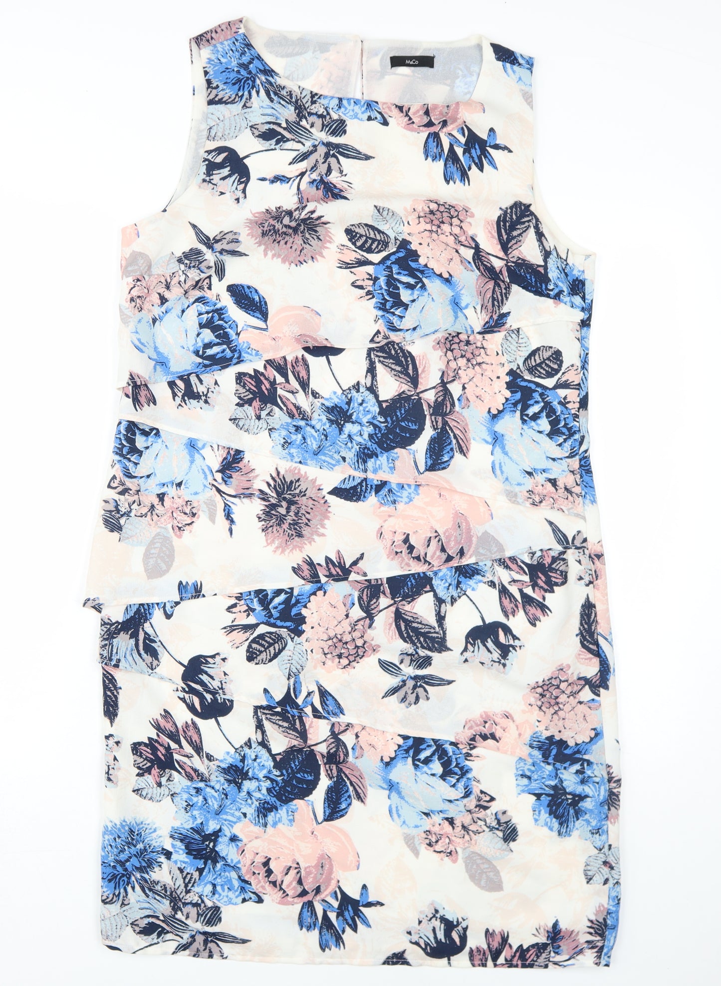 M&Co Women's Multicoloured Floral Sheath Dress Size 12