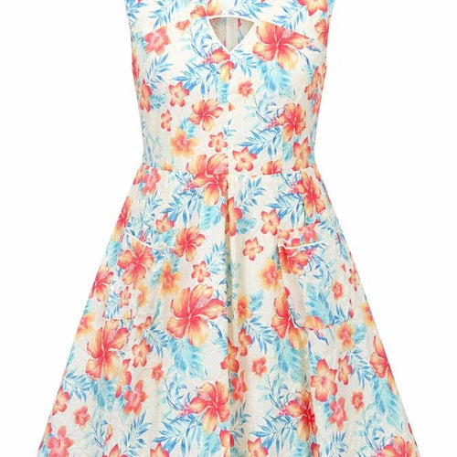 Forever 21 Women's Floral Fit & Flare Dress, S