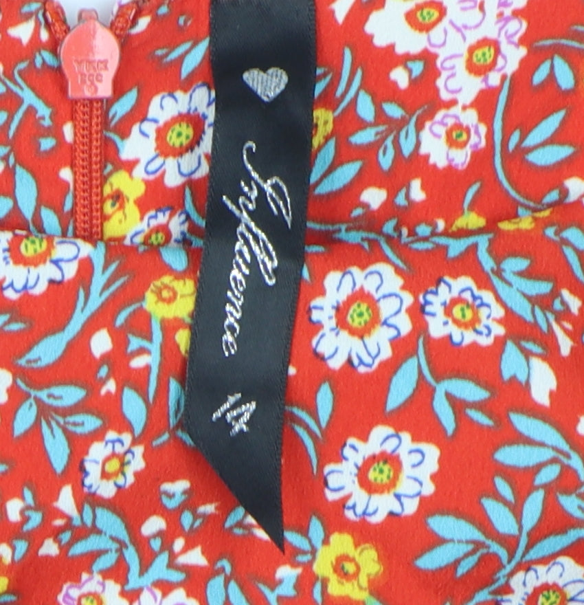 Influence Women’s Red Floral Playsuit Size 14