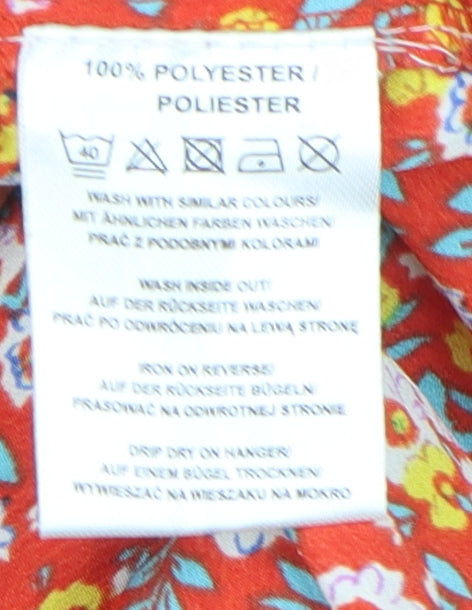 Influence Women’s Red Floral Playsuit Size 14