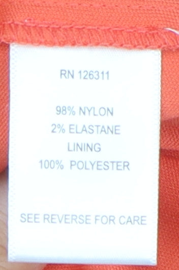 Ronni Nicole Women's Orange Sheath Dress Size 18