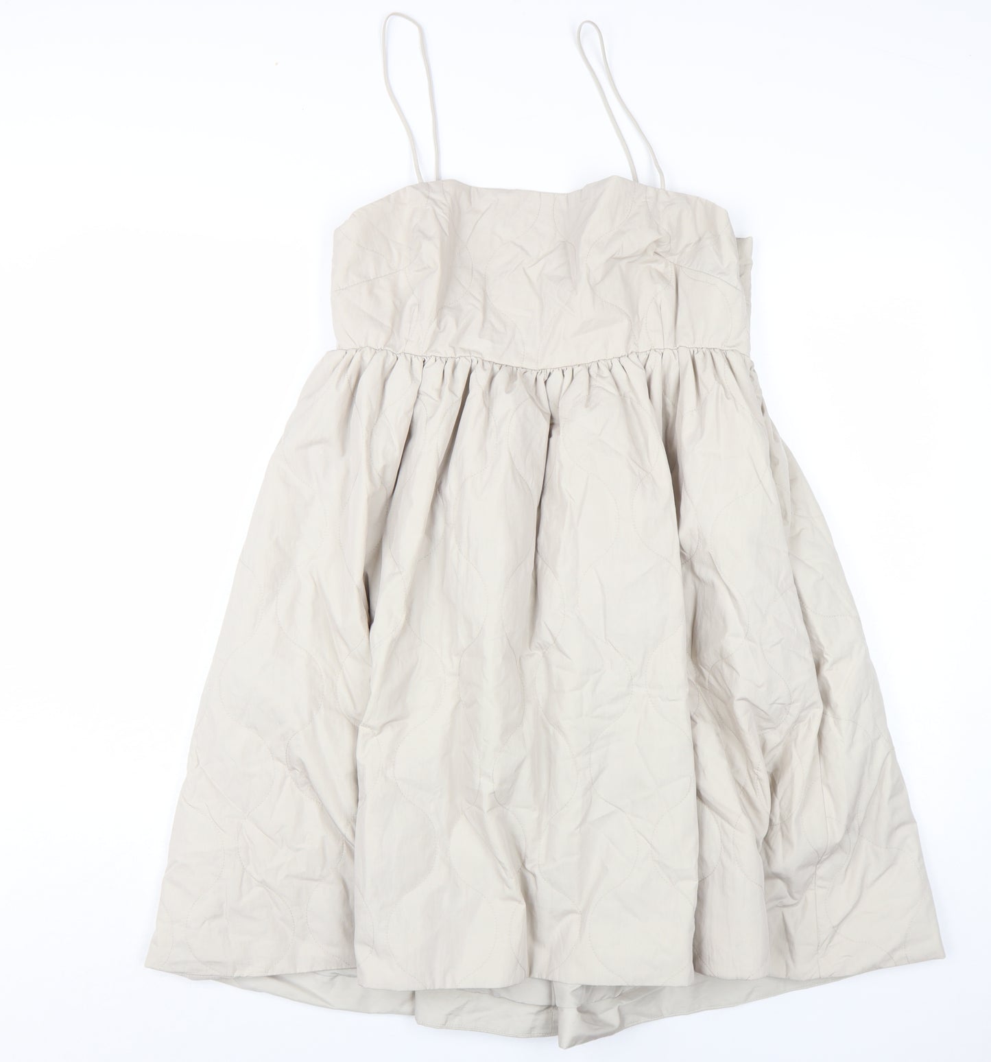 H&M Women Beige Sleeveless Dress Size 16