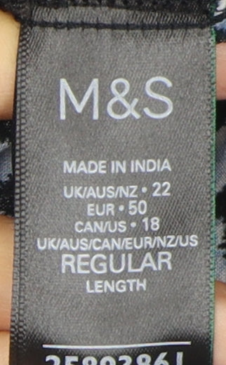 Marks and Spencer Women's Blue A-Line Dress Size 22