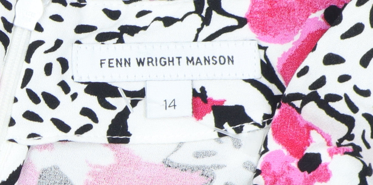 Fenn Wright Manson Womens Floral Sheath Dress Size 14