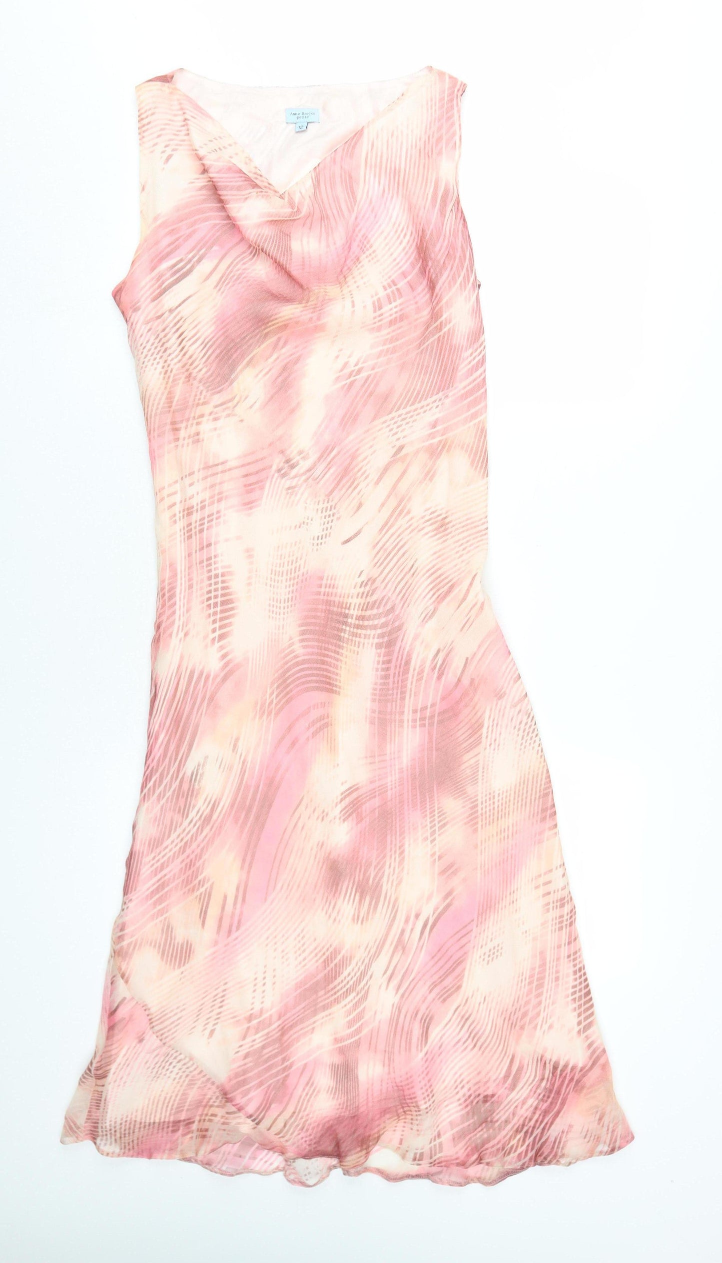 Anne Brooks Women's Pink Silk Dress Size 12 Petite