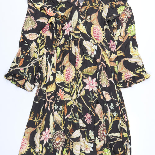 H&M Women's Multicoloured A-Line Dress Size S