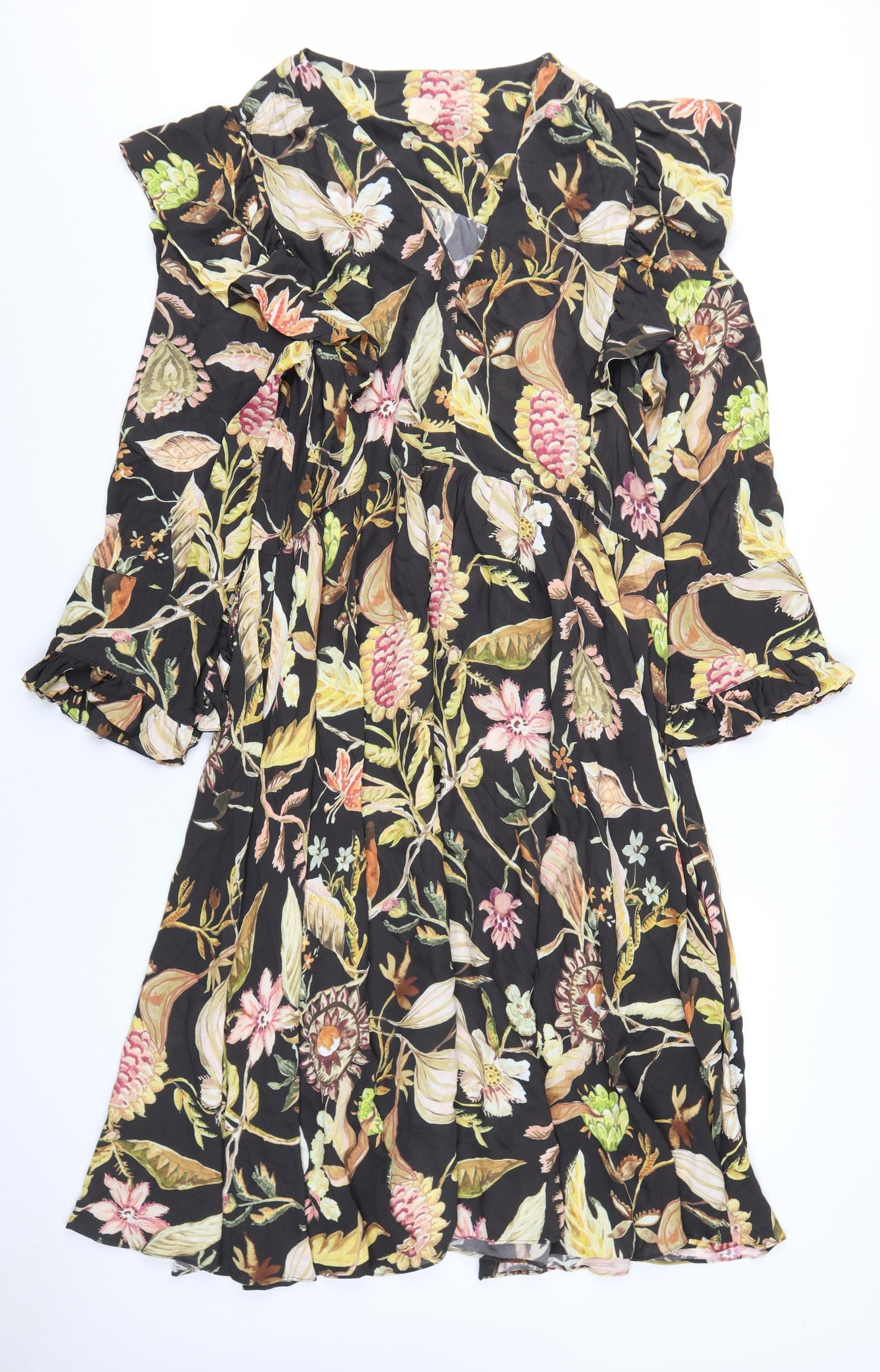 H&M Women's Multicoloured A-Line Dress Size S