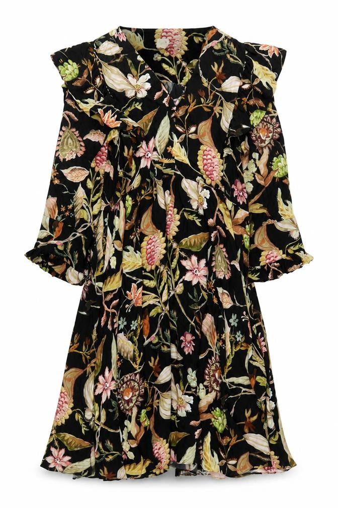 Front view of H&M Women's Multicoloured A-Line Dress, size S