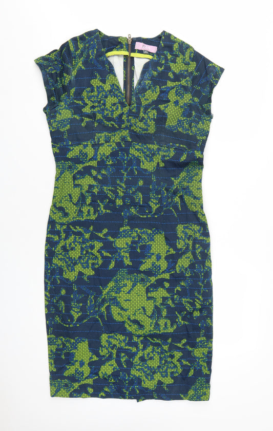 Elise & Clemence Women's Floral Bodycon Dress Size 16