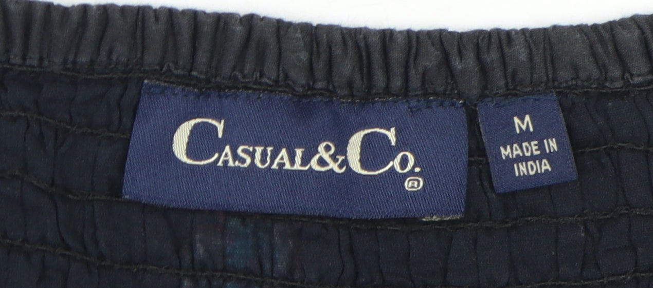 Casual&Co Women's Black M A-Line Paisley Dress
