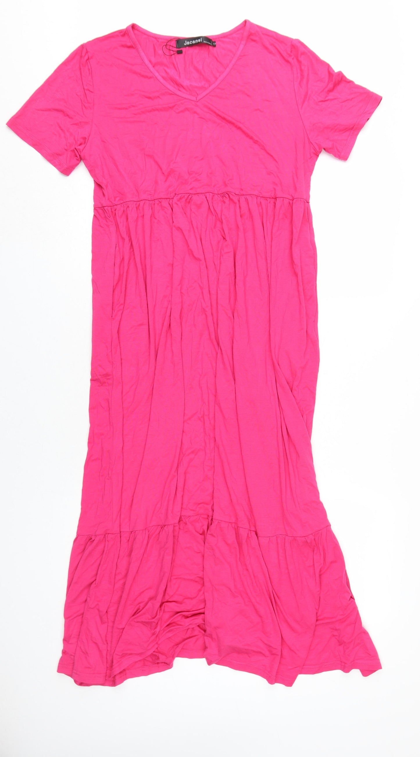 Jacansi Women's Pink Midi T-Shirt Dress S