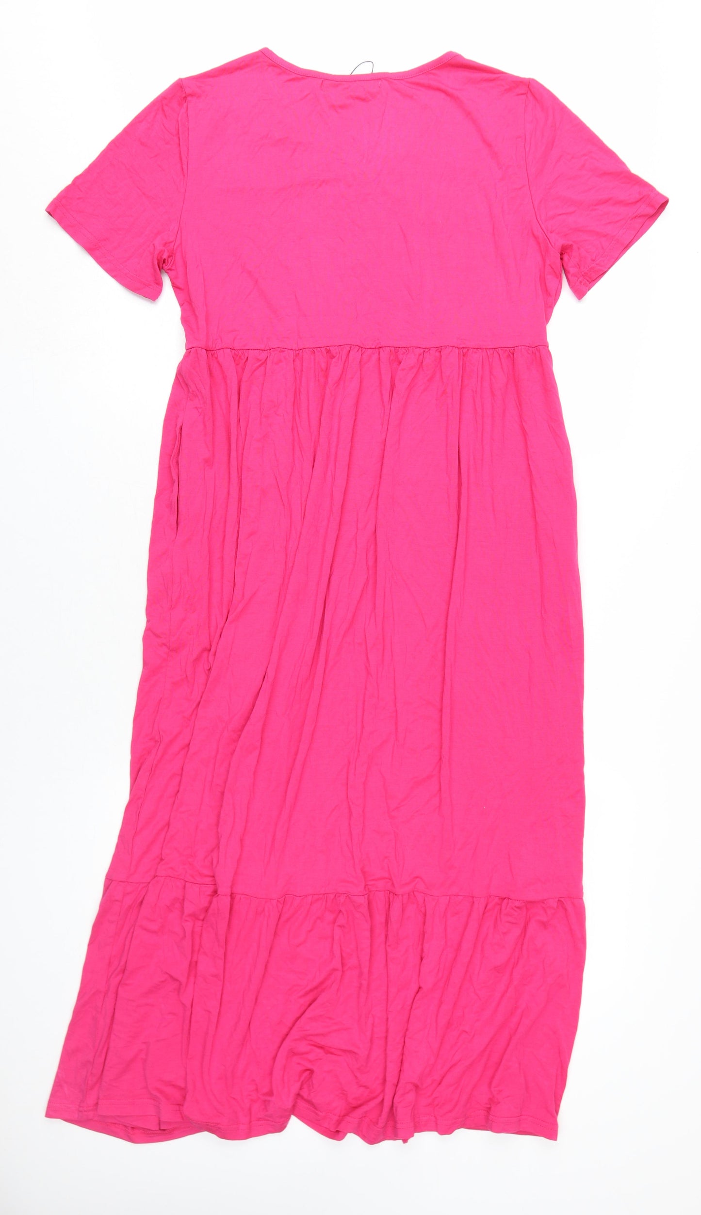 Jacansi Women's Pink Midi T-Shirt Dress S