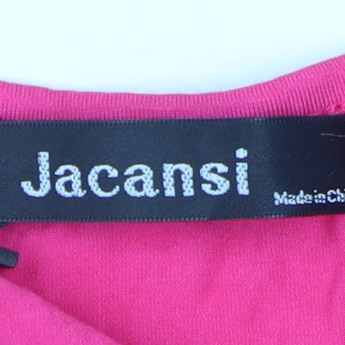 Jacansi Women's Pink Midi T-Shirt Dress S