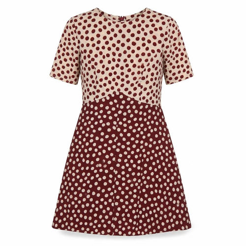 Asos Women’s Polka Dot A-Line Dress, Size 10, Multicoloured