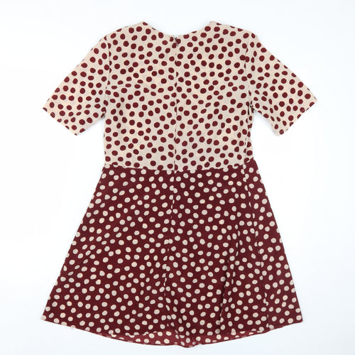 Asos Women’s Polka Dot A-Line Dress, Size 10, Multicoloured
