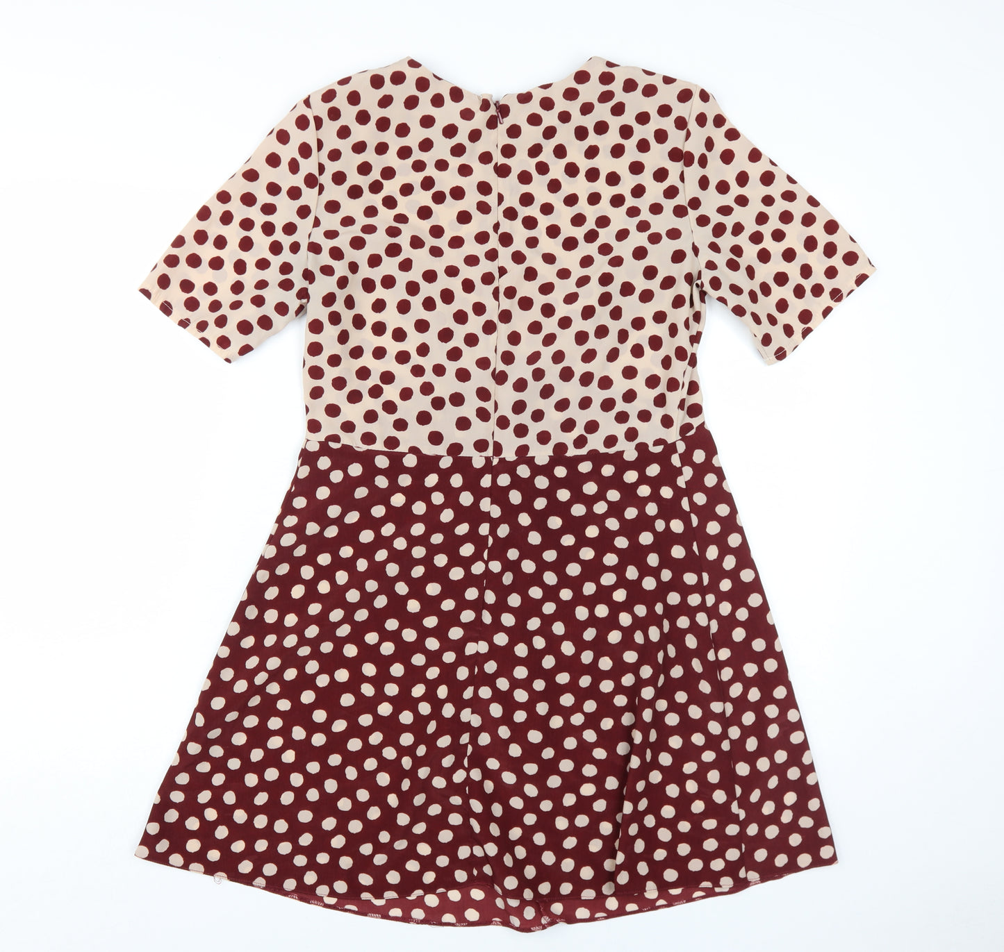Asos Women’s Polka Dot A-Line Dress, Size 10, Multicoloured