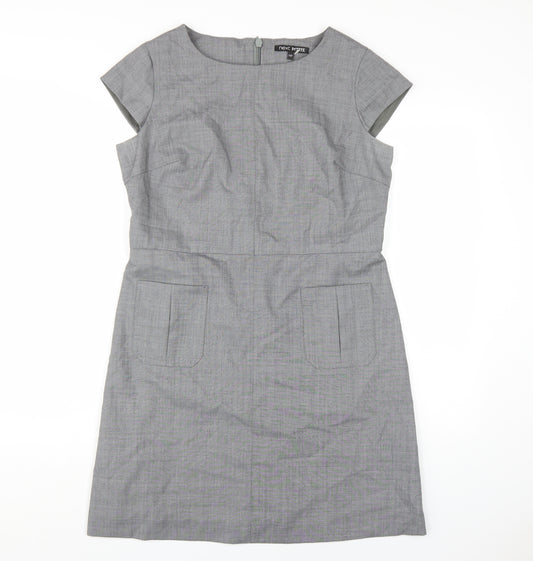 Next Women's Grey Shift Dress Size 14