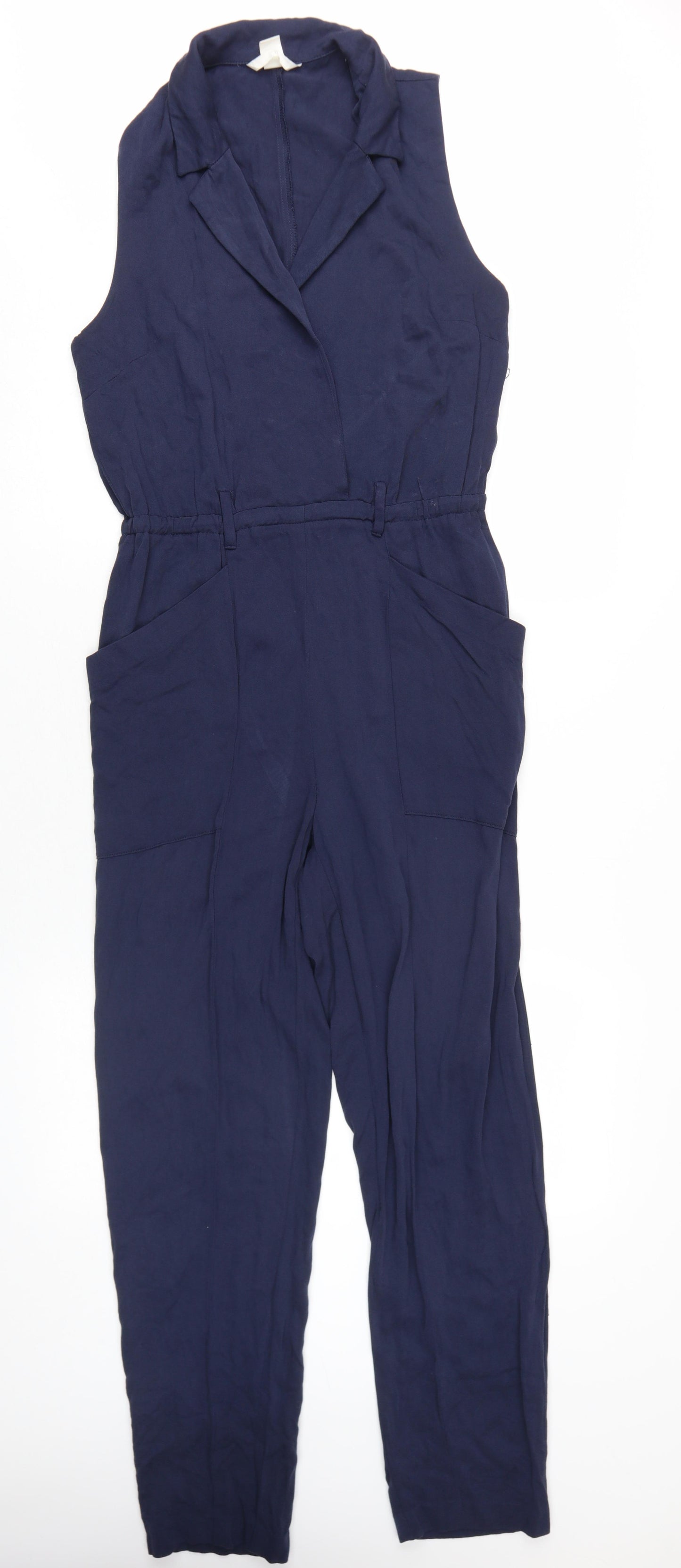 H&M Women's Blue Sleeveless Jumpsuit Size 10