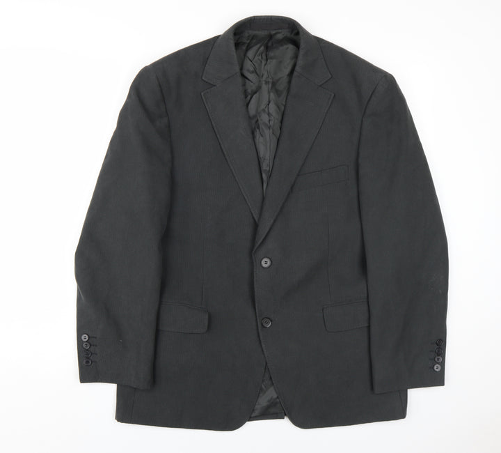 Marks and Spencer Men's Black 40S Blazer, Relaxed Fit