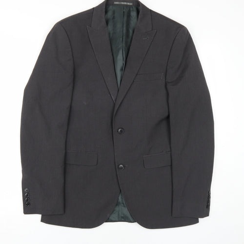 Next Men's Black Blazer, 36R Regular Fit, Classic Style