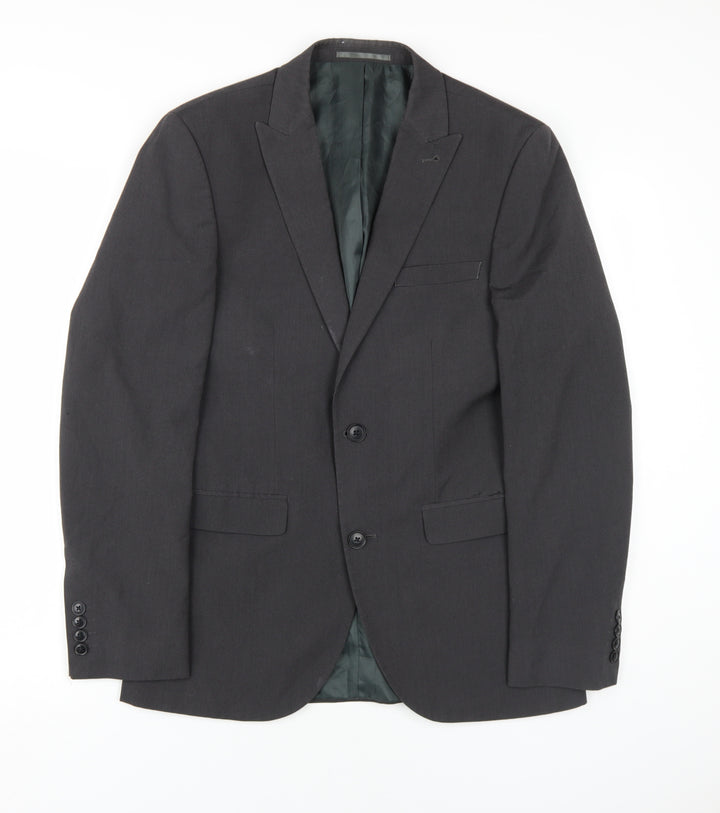 Next Men's Black Blazer, 36R Regular Fit, Classic Style
