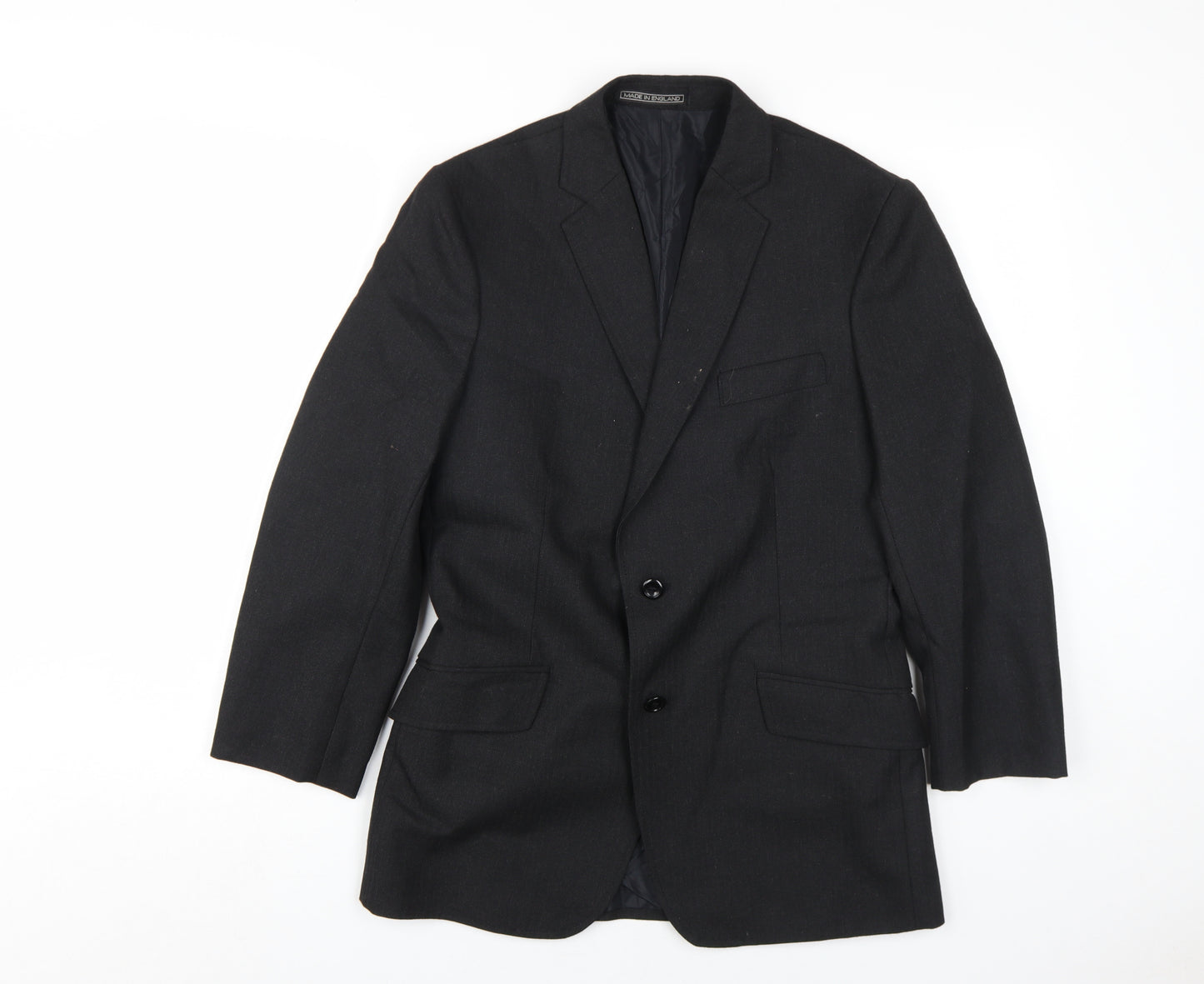 Perry Womens Black Blazer, Size 12, Classic Two-Button