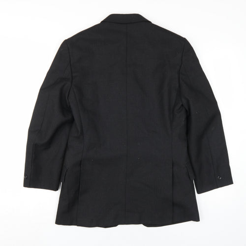 Perry Womens Black Blazer, Size 12, Classic Two-Button