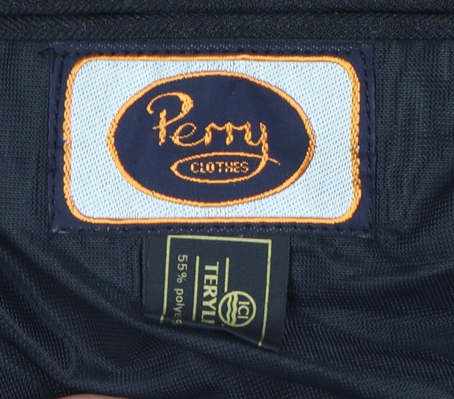 Perry Womens Black Blazer, Size 12, Classic Two-Button