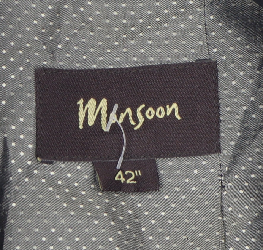 Monsoon Men's Black 42R Blazer Classic Wool Jacket