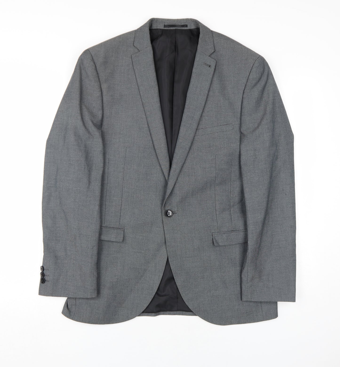 Ventura Men's Grey Slim Fit Blazer, Size 40R