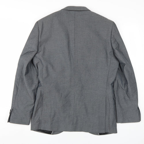 Ventura Men's Grey Slim Fit Blazer, Size 40R