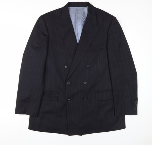 Marks and Spencer Men's Navy Wool Double-Breasted Blazer 42R