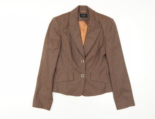 Principles Women's Brown Pinstripe Blazer Size 10