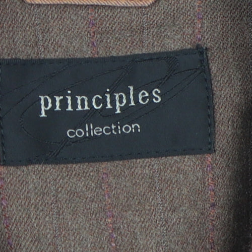Principles Women's Brown Pinstripe Blazer Size 10