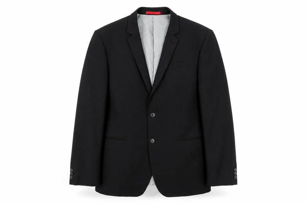 Front view of Marks & Spencer Men's Black Slim Fit Blazer, 42R