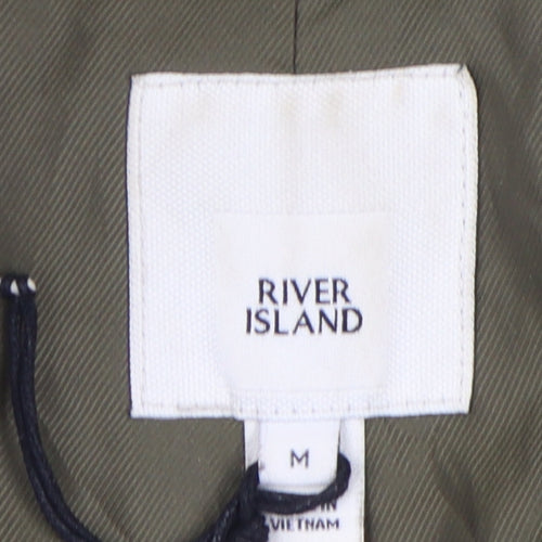 River Island Women's Green Waistcoat M Double-Breasted