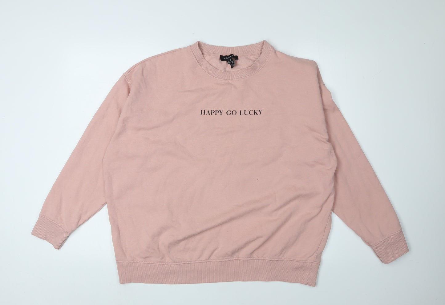 New Look Women's Pink Pullover Sweatshirt M