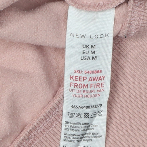 New Look Women's Pink Pullover Sweatshirt M