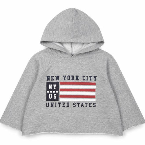 New Look Girls Grey New York City Hoodie 12-13 Years Pullover Casual
