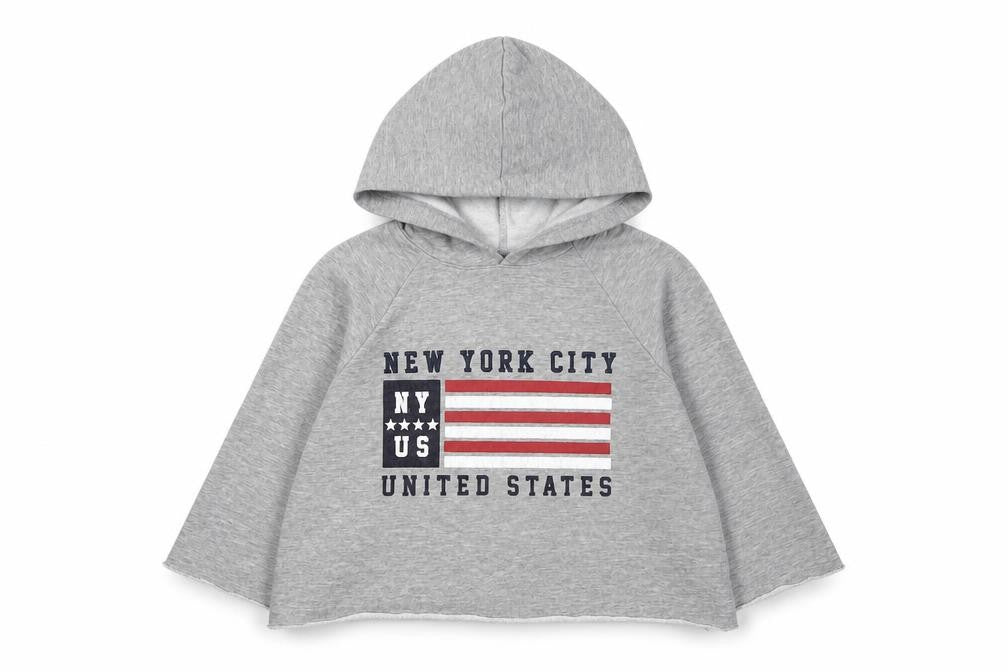 New Look Girls Grey New York City Hoodie 12-13 Years Pullover Casual