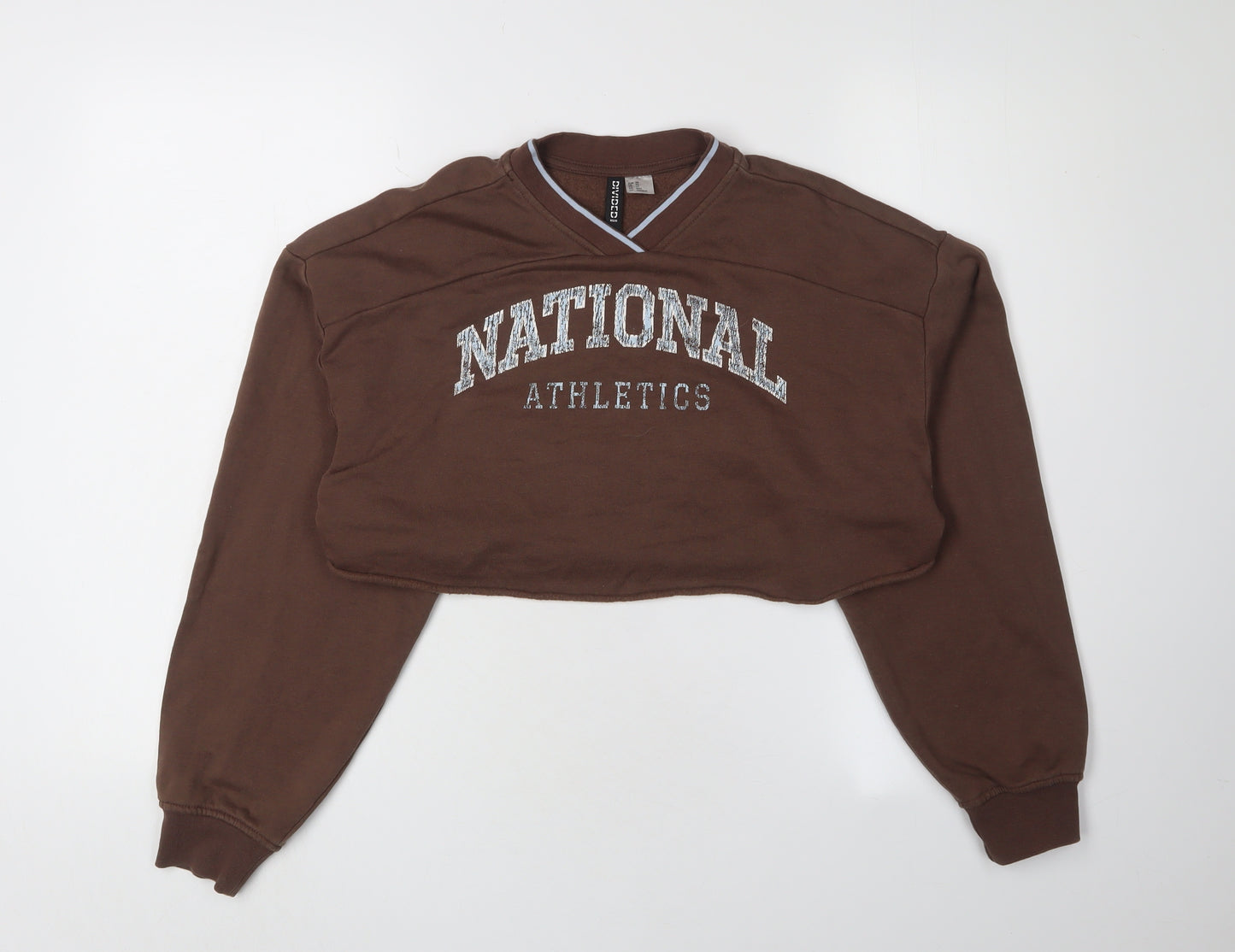 H&M Women’s Brown XS V-Neck Pullover Sweatshirt