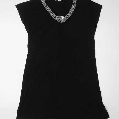 Next Women's Black V-Neck Dress, Size 4, Lightweight