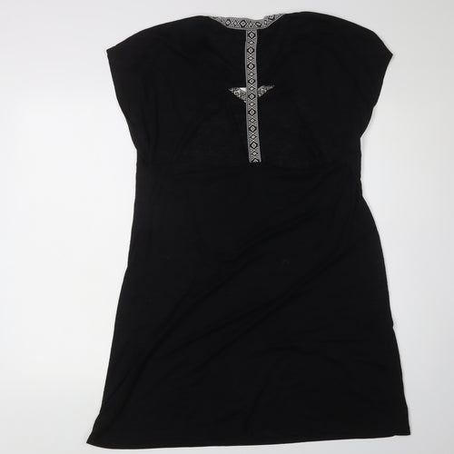 Next Women's Black V-Neck Dress, Size 4, Lightweight