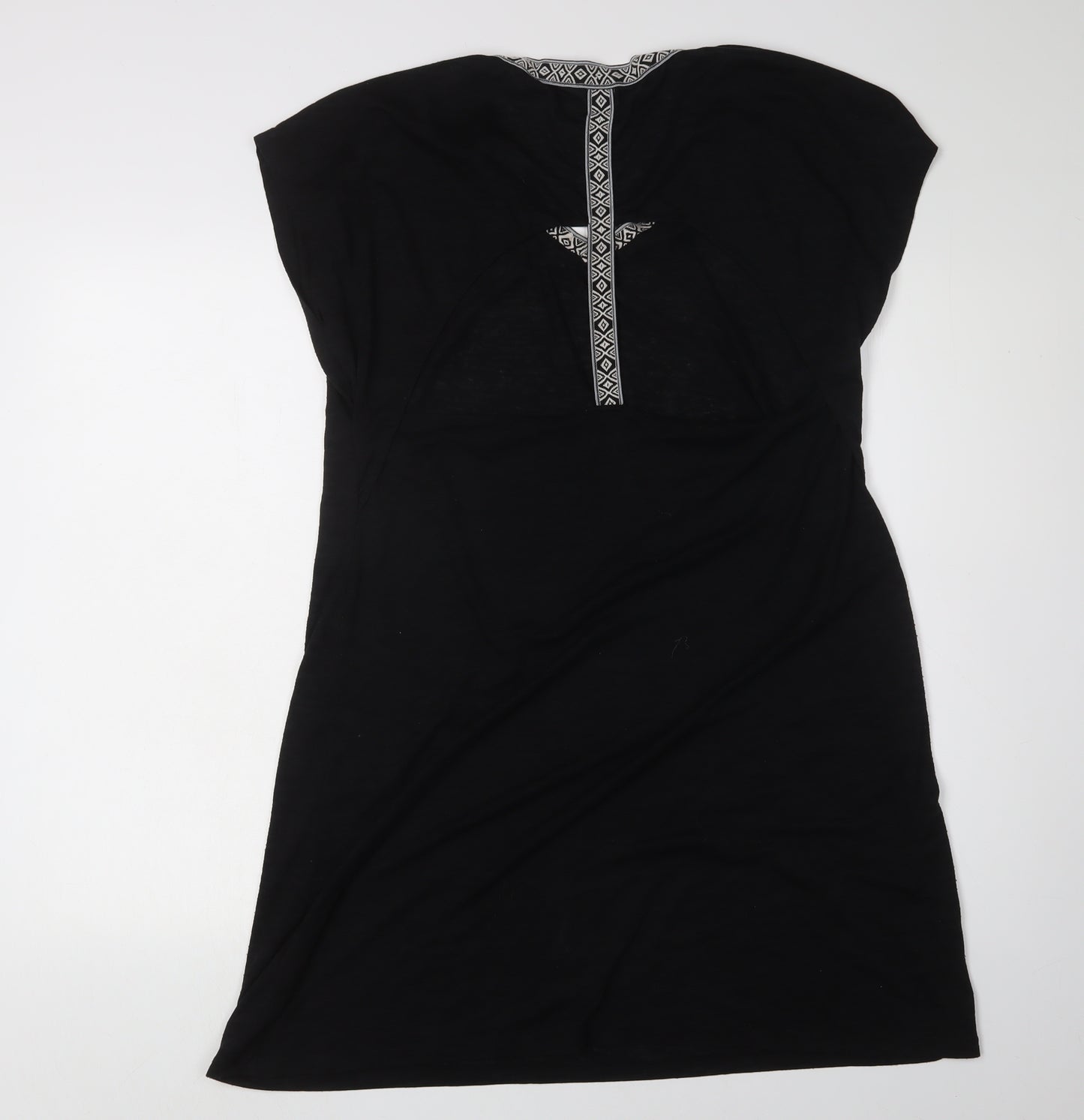 Next Women's Black V-Neck Dress, Size 4, Lightweight