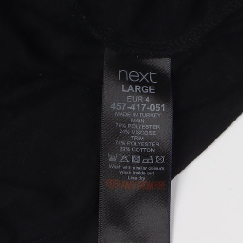Next Women's Black V-Neck Dress, Size 4, Lightweight