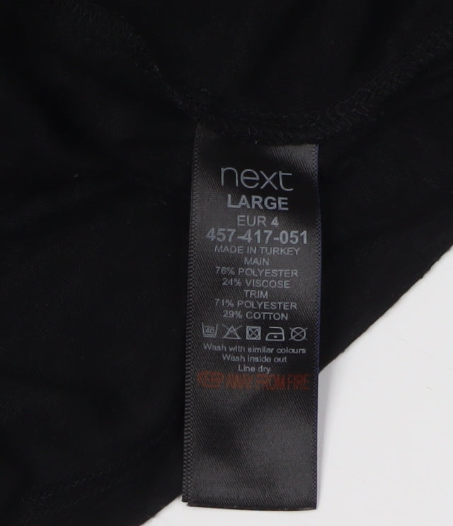 Next Women's Black V-Neck Dress, Size 4, Lightweight